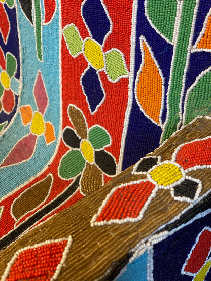 Yoruba Royal Beaded Chair - Floral