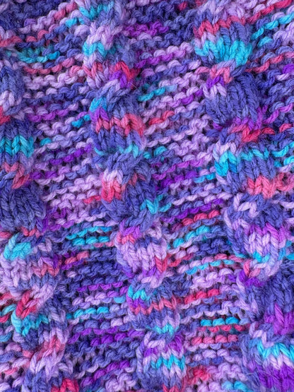 Knitted Jumper - Button Up - Purple