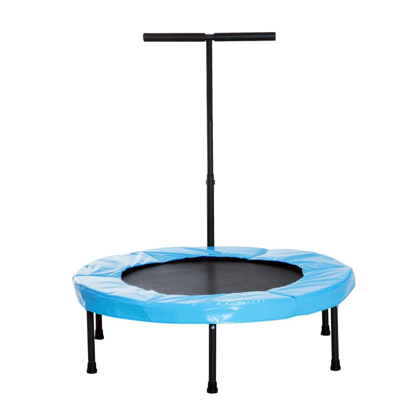 Trampoline Rebounder w/ Adjustable Handle for Children and Adults Blue