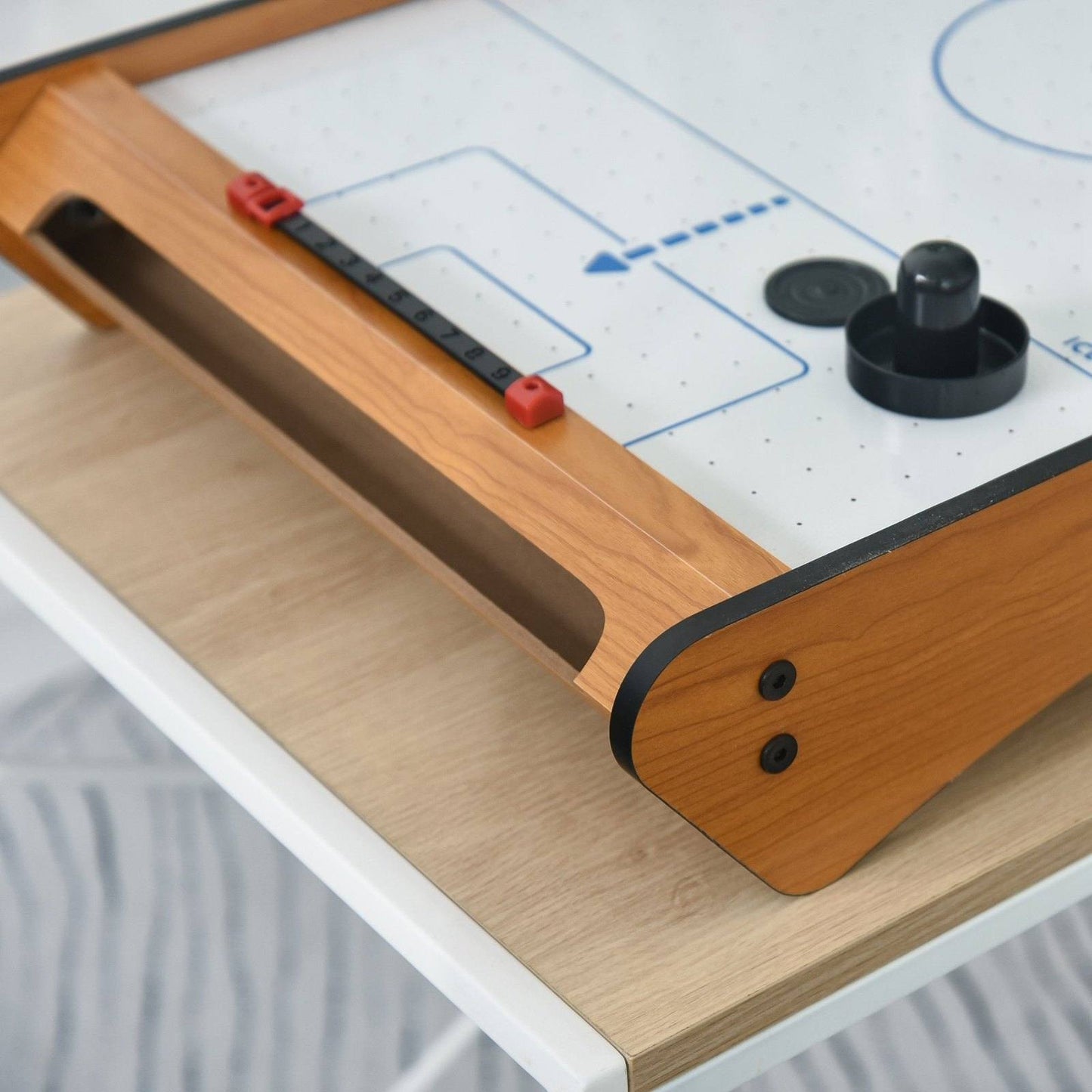 Homcom ABS Plastic Mini Air Hockey Table-Top Brown