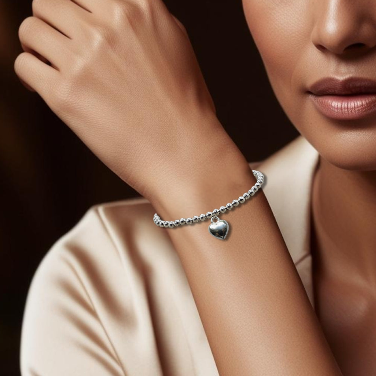 Merry Christmas Mini Gift Hamper with Silver Heart Bracelet