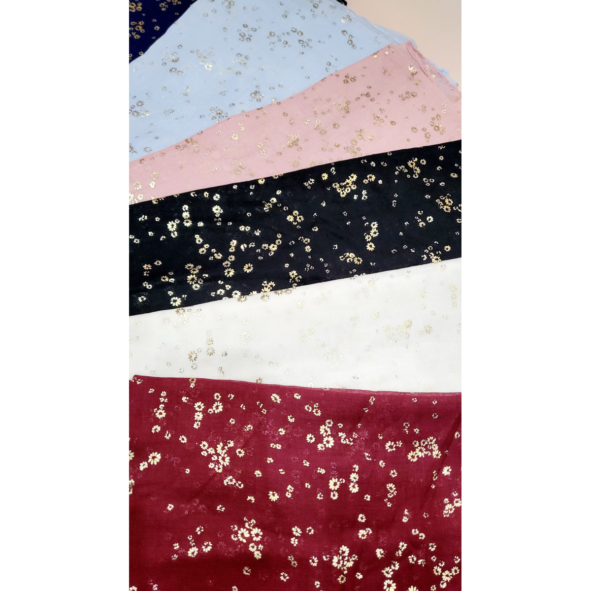 Flower Cluster Shimmer Scarf Pack of 12