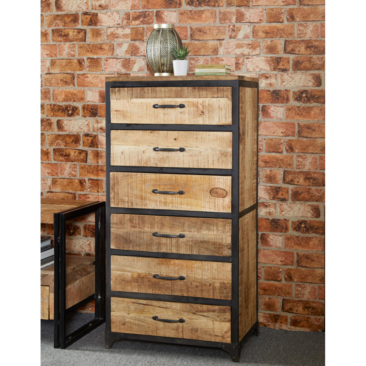 Cosmo Industrial Tall Chest