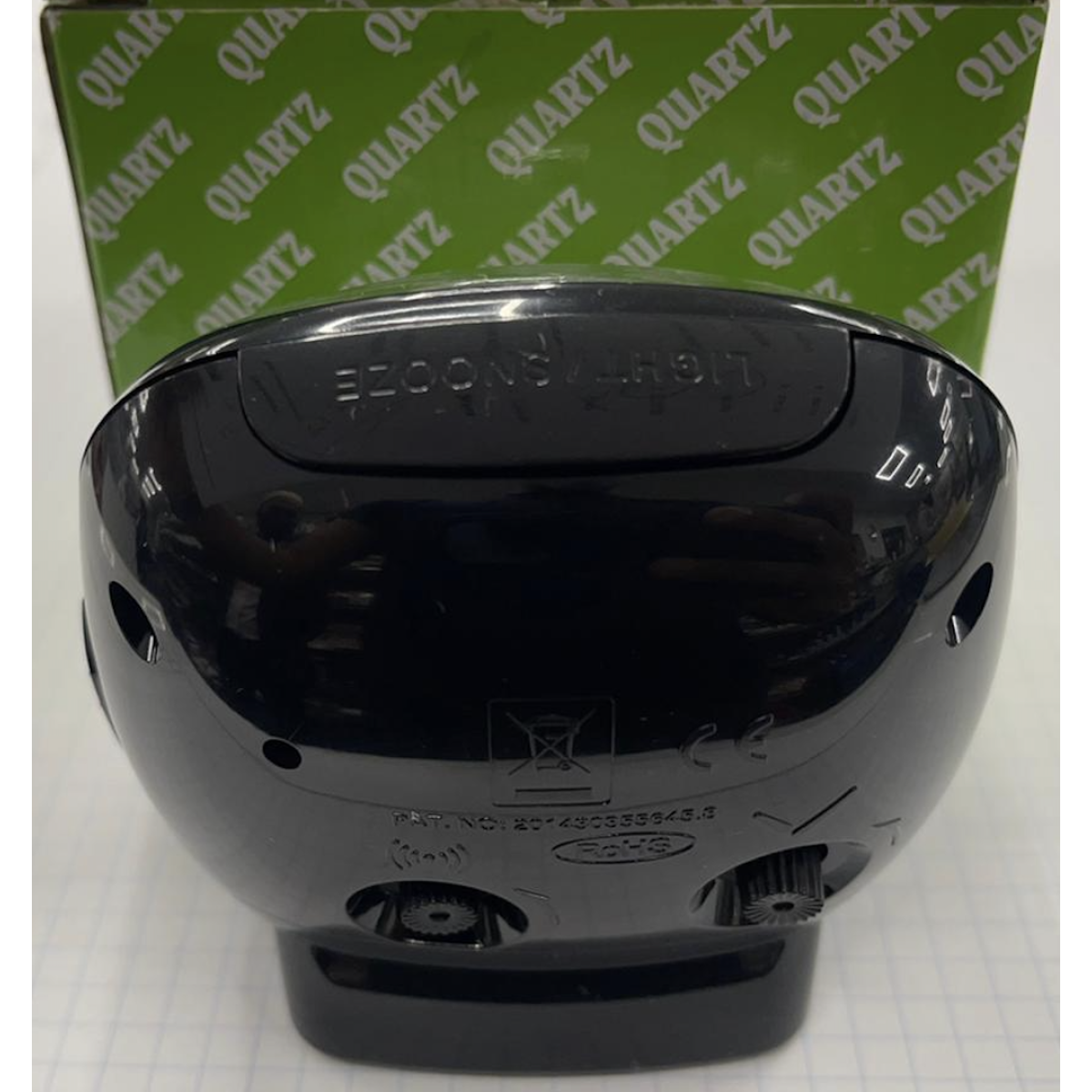 Wm Widdop Alarm Clock Dome Lens Sweep Snooze Light - Black