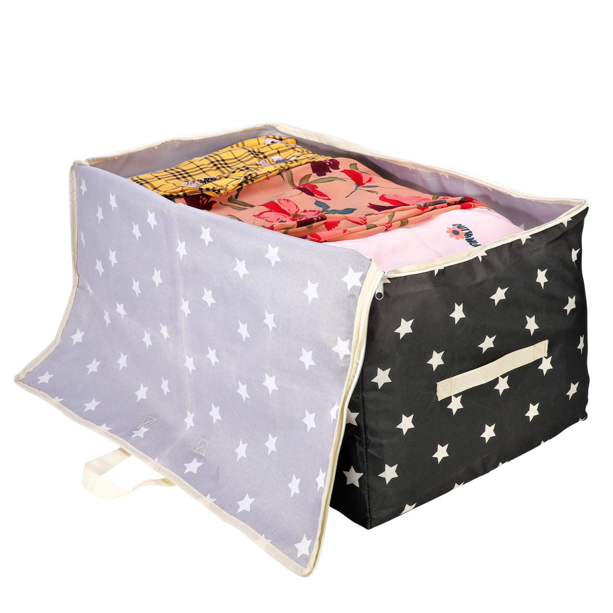 VINSANI 3pc STORAGE BAGS BLACK STAR MEDIUM 0000342