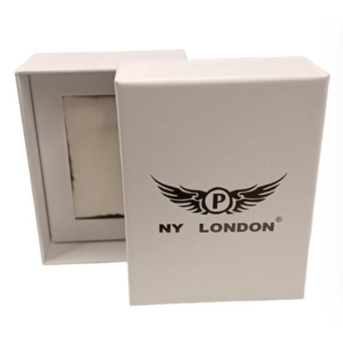 NY London Mens Automatic Dial Analogue Gold/White with Black Leather Strap Watch