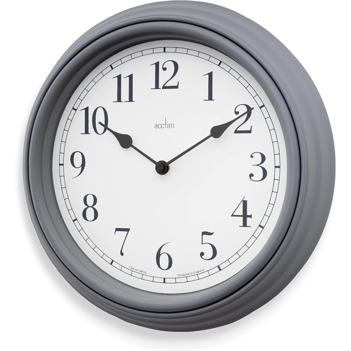 Acctim Devonshire Traditional 28cm Quartz Grey Wall Clock 22715
