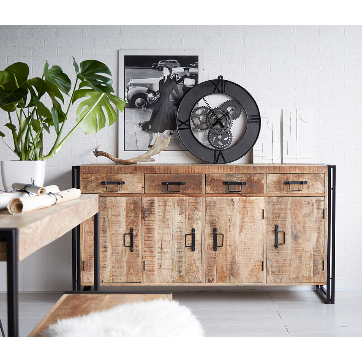 Cosmo Industrial Extra Large Sideboard