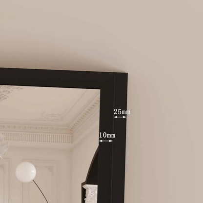 Takara - Full Length Leaner Black Metal Rectangle Mirror - 200cm x 120cm