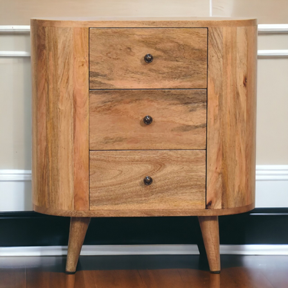 Artisan Furniture Solid Mango Wood Mini Oak-ish Cabinet