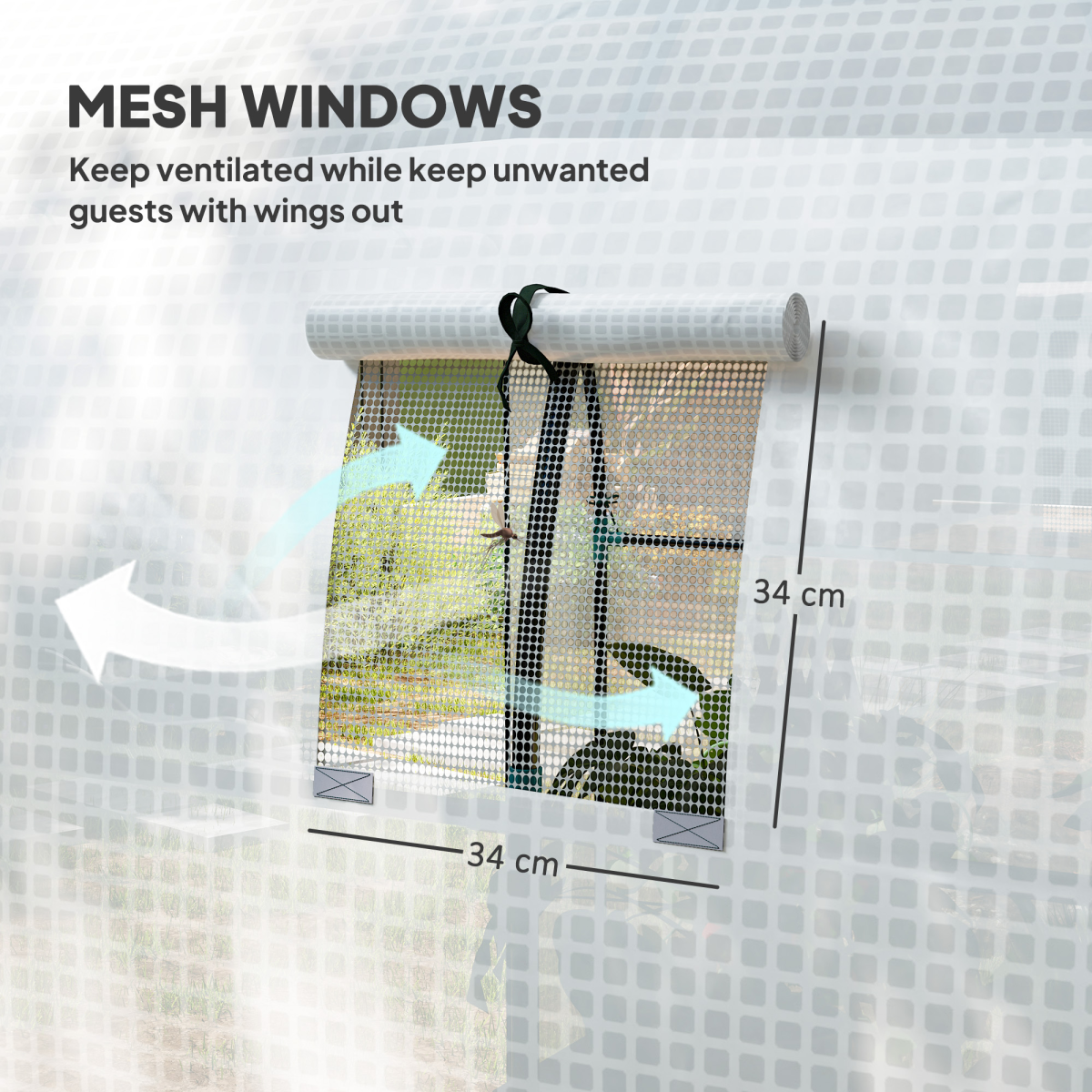 Polycarbonate Greenhouse, Walk-in Green House with Adjustable Roof Vent