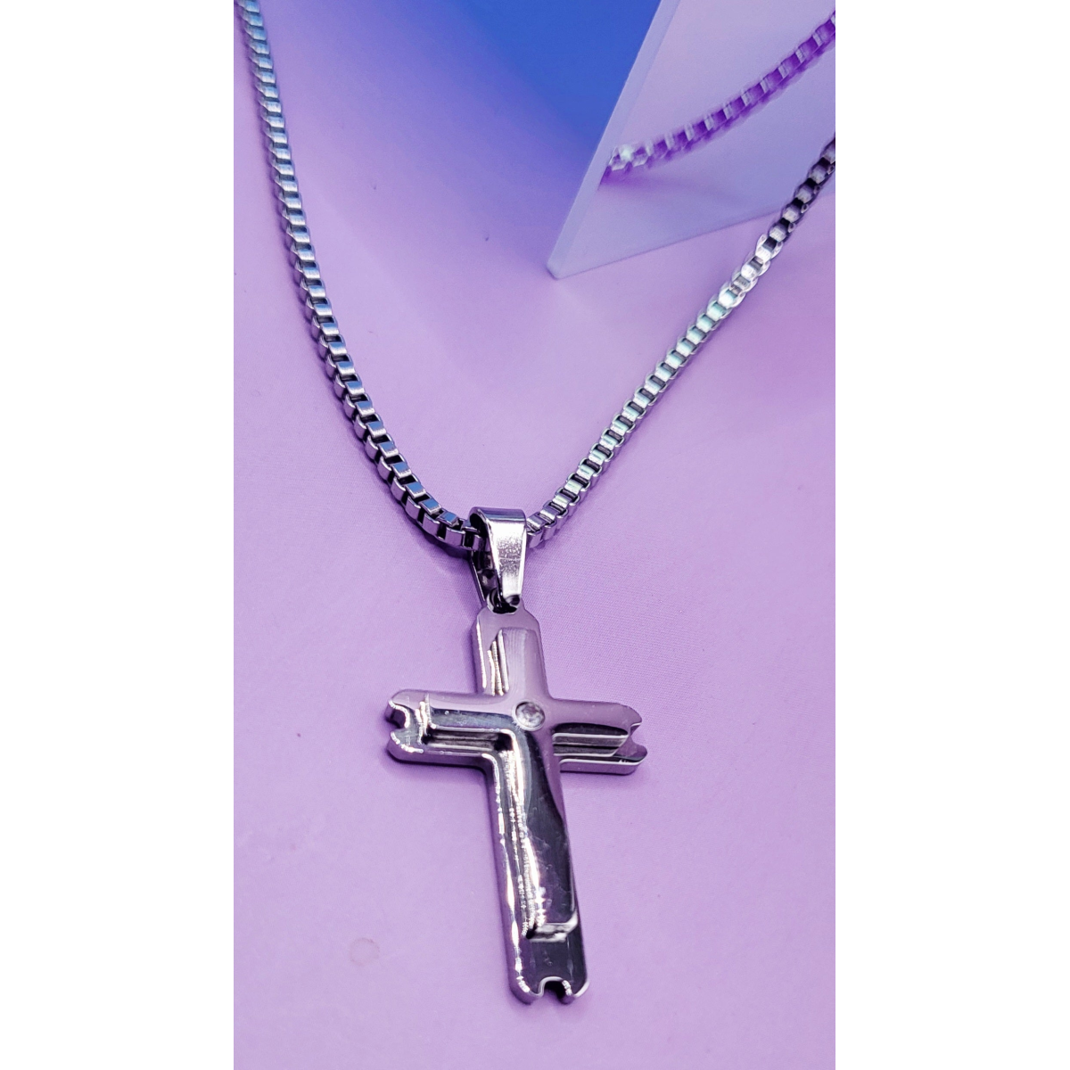 Elegant Silver Cross Necklace
