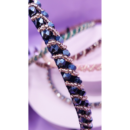 Crystal Gold Beaded Hair band