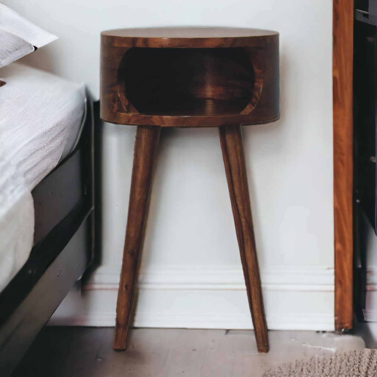 Artisan Furniture Solid Wood Alina Open Honey Bedside