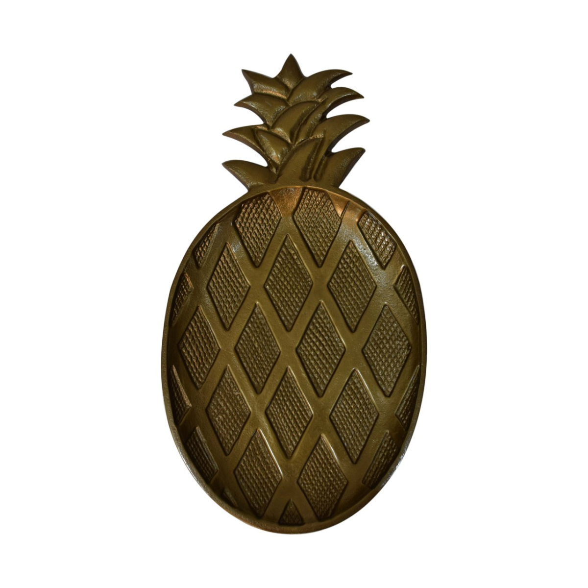 Artisan Furniture Antique Pineapple Dish, Brass Finish