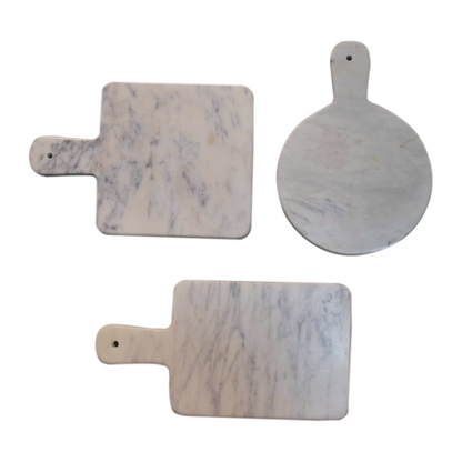 Artisan Furniture Kitchen Accessories - White Marble Chopping Board Set
