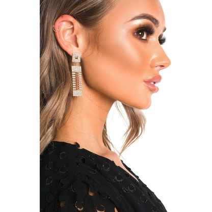 Diamante Drop Earrings