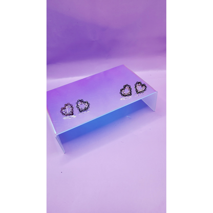 Heart Cluster Crystal Stud Earrings