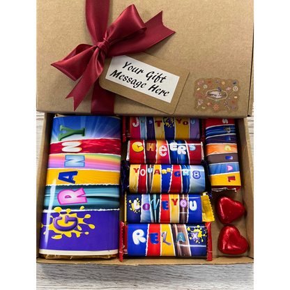 Mothers Day Gift Box With Fun Chocolate Bar Wrappers - Granny