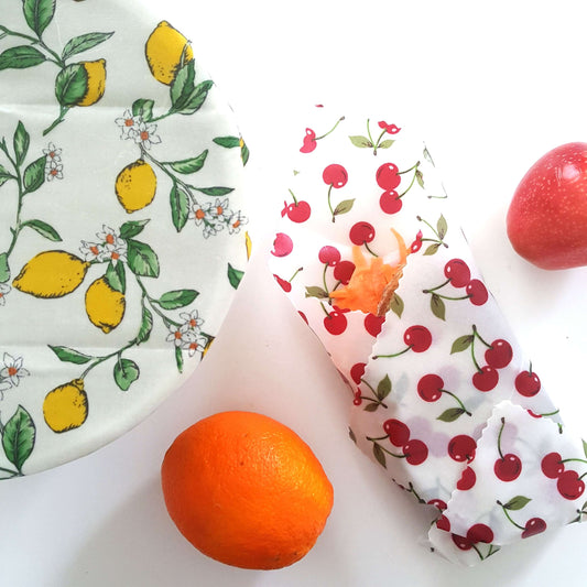 *Set of 2 Large Handmade Beeswax Wraps | Italian Kitchen