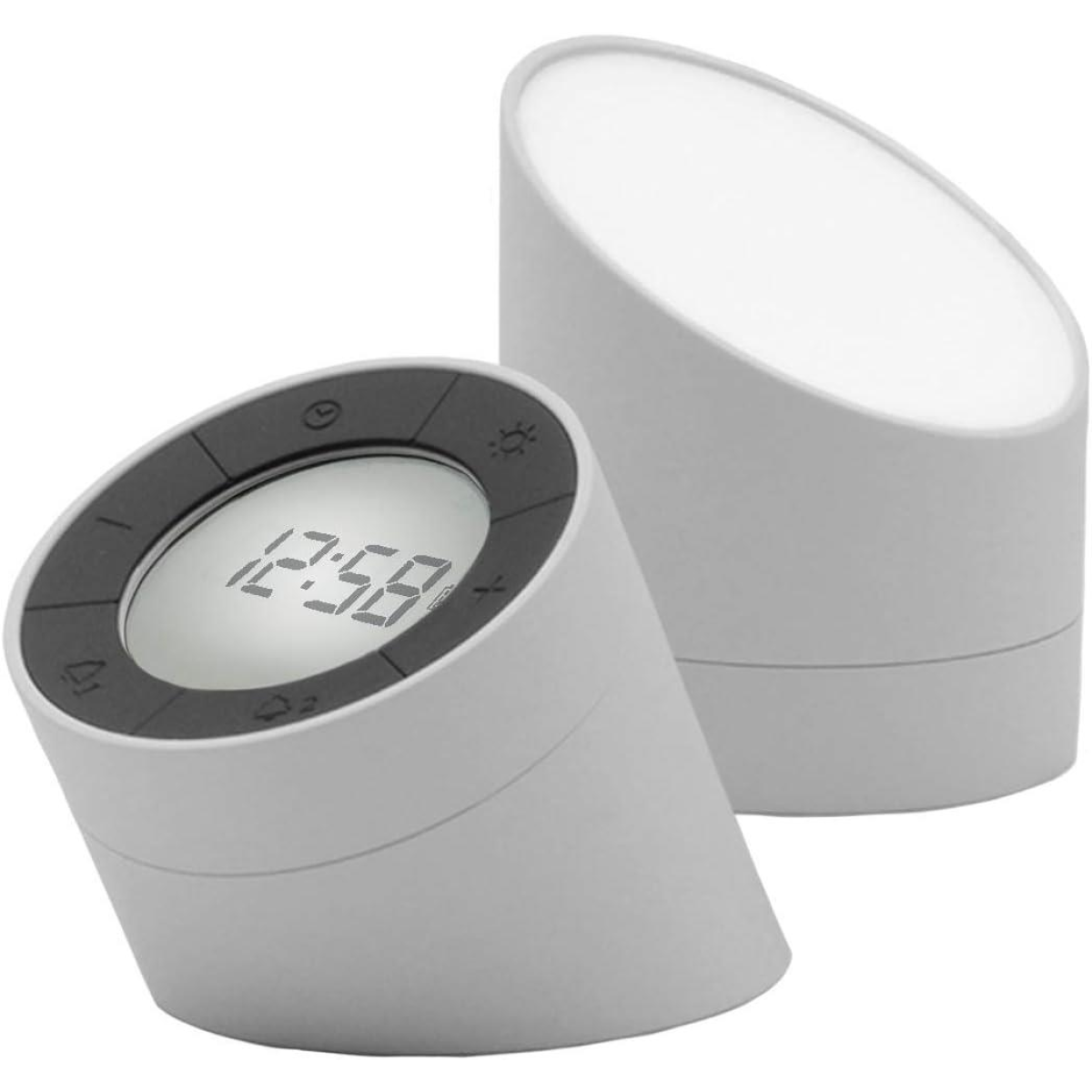 Acctim Jowie Dual Digital Alarm Clock/Nightlight Superbrite with Light Touch Sensor Grey