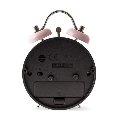 Acctim Shefford 12cm Dusty Rose Double Bell Alarm Clock 16380