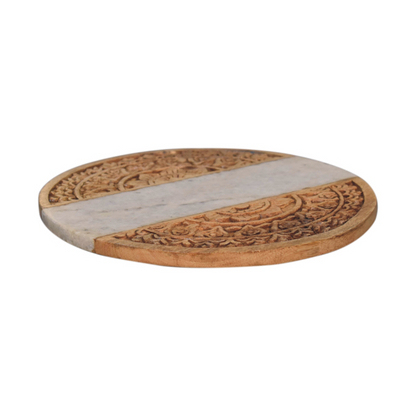 Artisan Furniture Kitchen Accessories - Round Marble Chopping Board