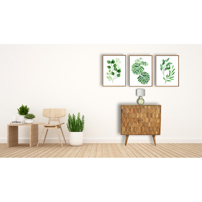 Artisan Furniture Solid Mango Wood Pineapple Carved Cabinet