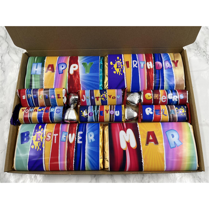 Fun Novelty Birthday Chocolate Wrapper Gift Box - Mar