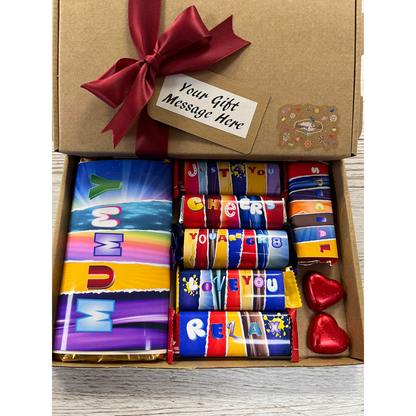 Mothers Day Gift Box With Fun Chocolate Bar Wrappers - Mummy