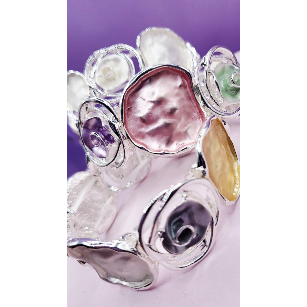 Abstract Rose Flower Bracelet