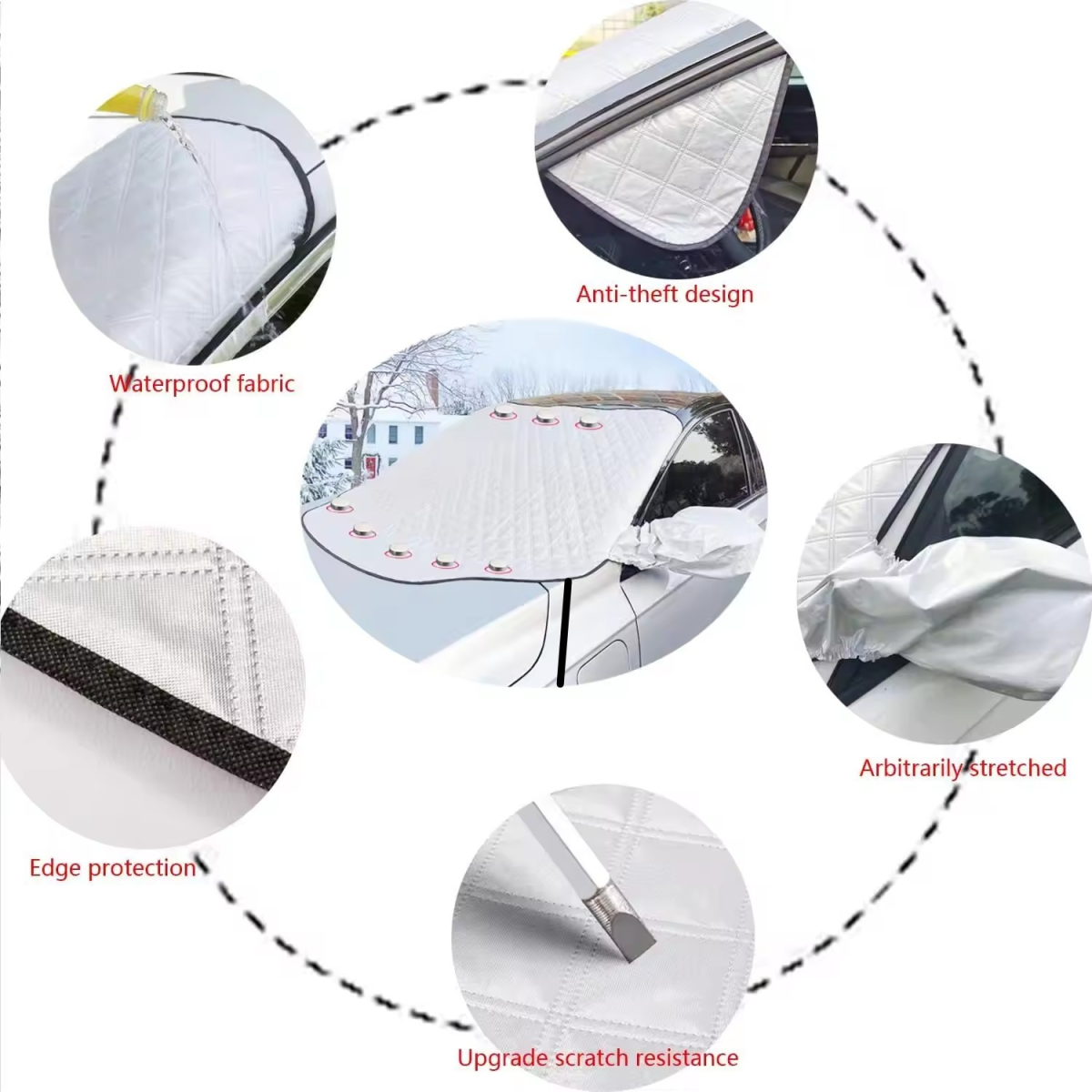 Magnetic Car Windscreen Windshield Frost Ice Snow  Window Mirror Protector Cover