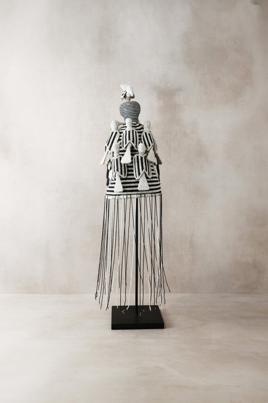 Yoruba Royal Crown Black & White - 15.1