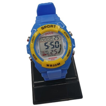 POLIT Childrens Boys & Girls Delux Digital watch in Tin, assorted stlyes and colours varied CW-0026 Box Of 10