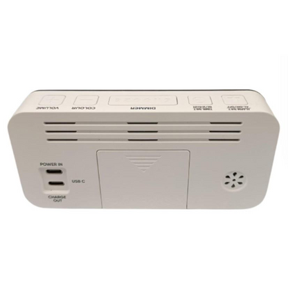 Acctim Jaxon Digital Alarm Clock in White - 16512