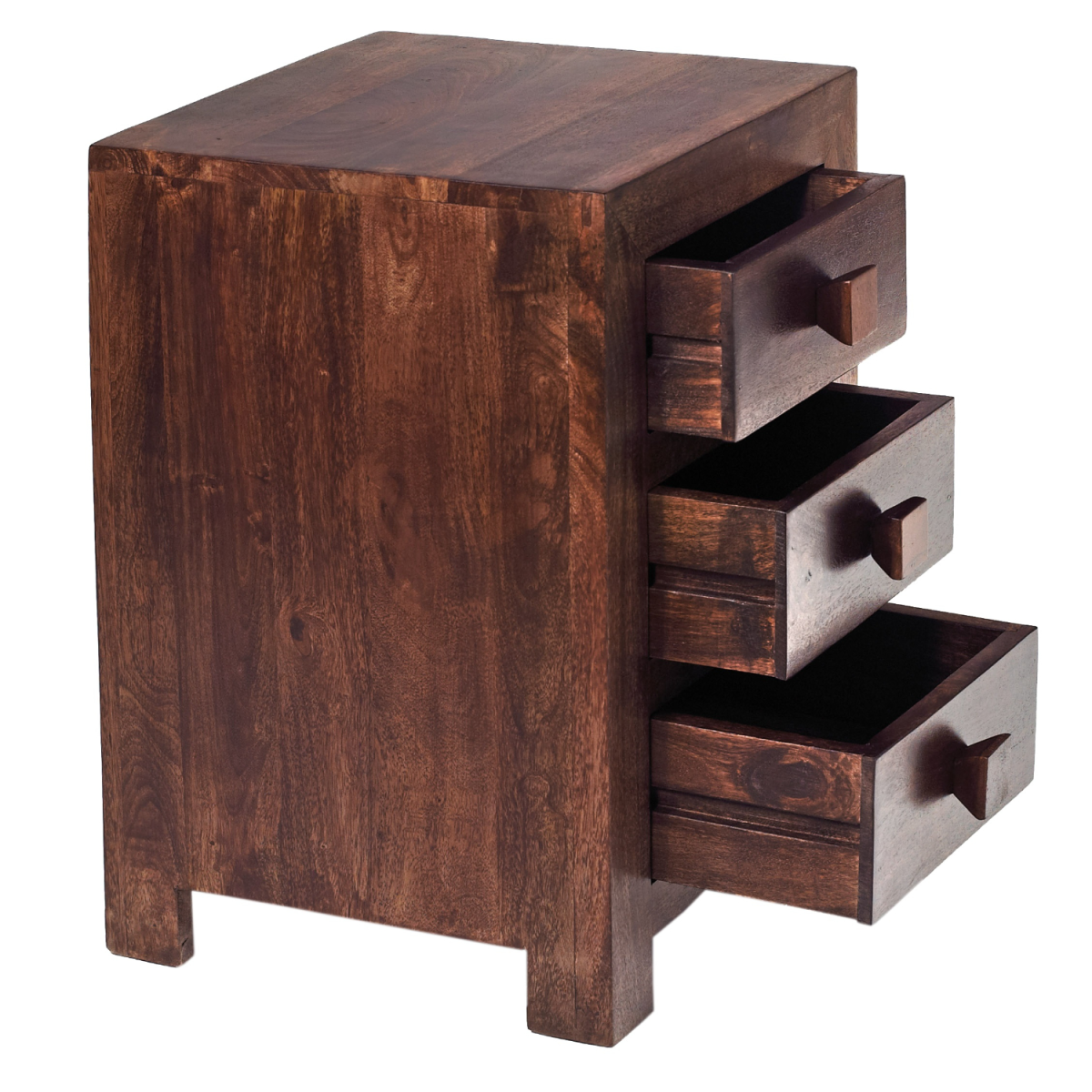 Toko Dark Mango 3 Drawer Bedside