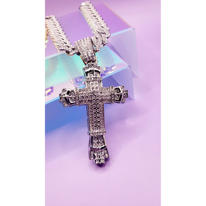 Hip Hop Iced Cross Necklace