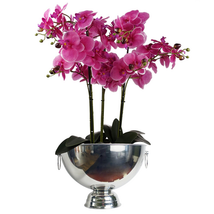 29cm XL Silver Champagne Bowl Metal Planter