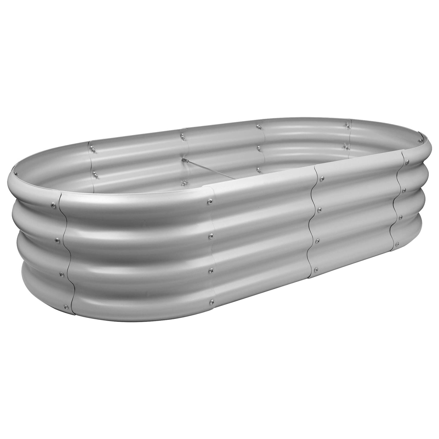 120cm x 60cm Rounded Galvanised Steel Raised Garden Bed