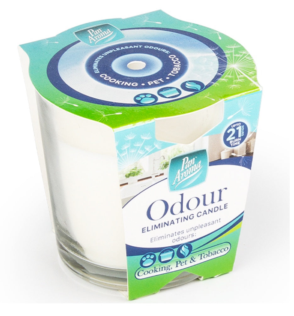 Odour eliminating candle