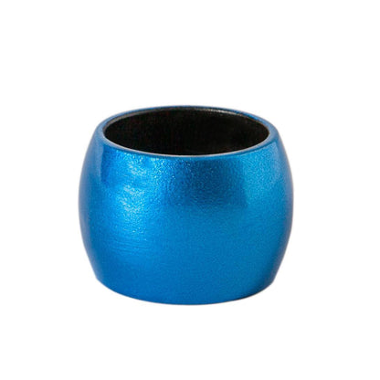 Metallic Blue Melamine Napkin Rings - Pack of Six