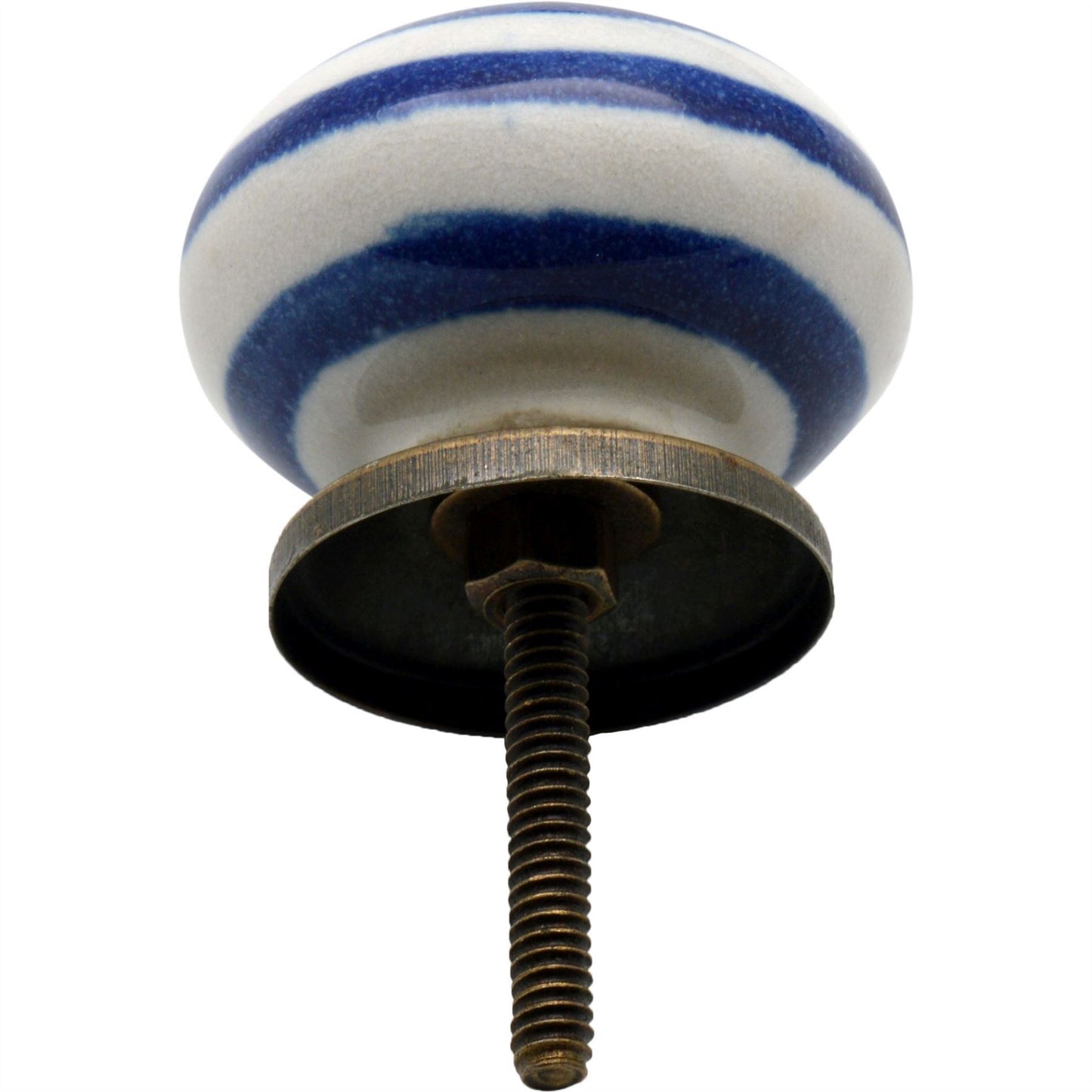 Round Stripe Ceramic Cabinet Knob