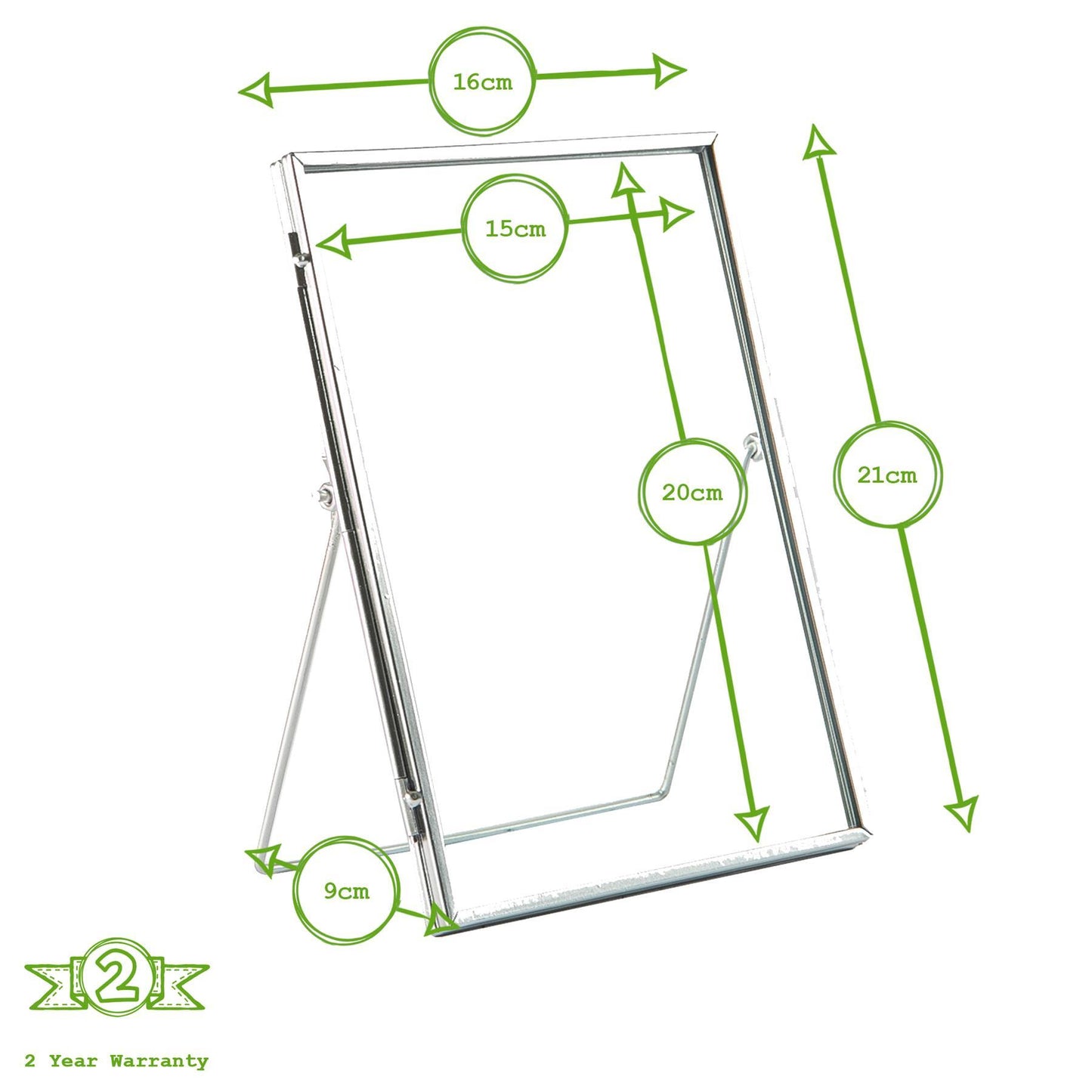 6" x 8" Standing Metal Photo Frame