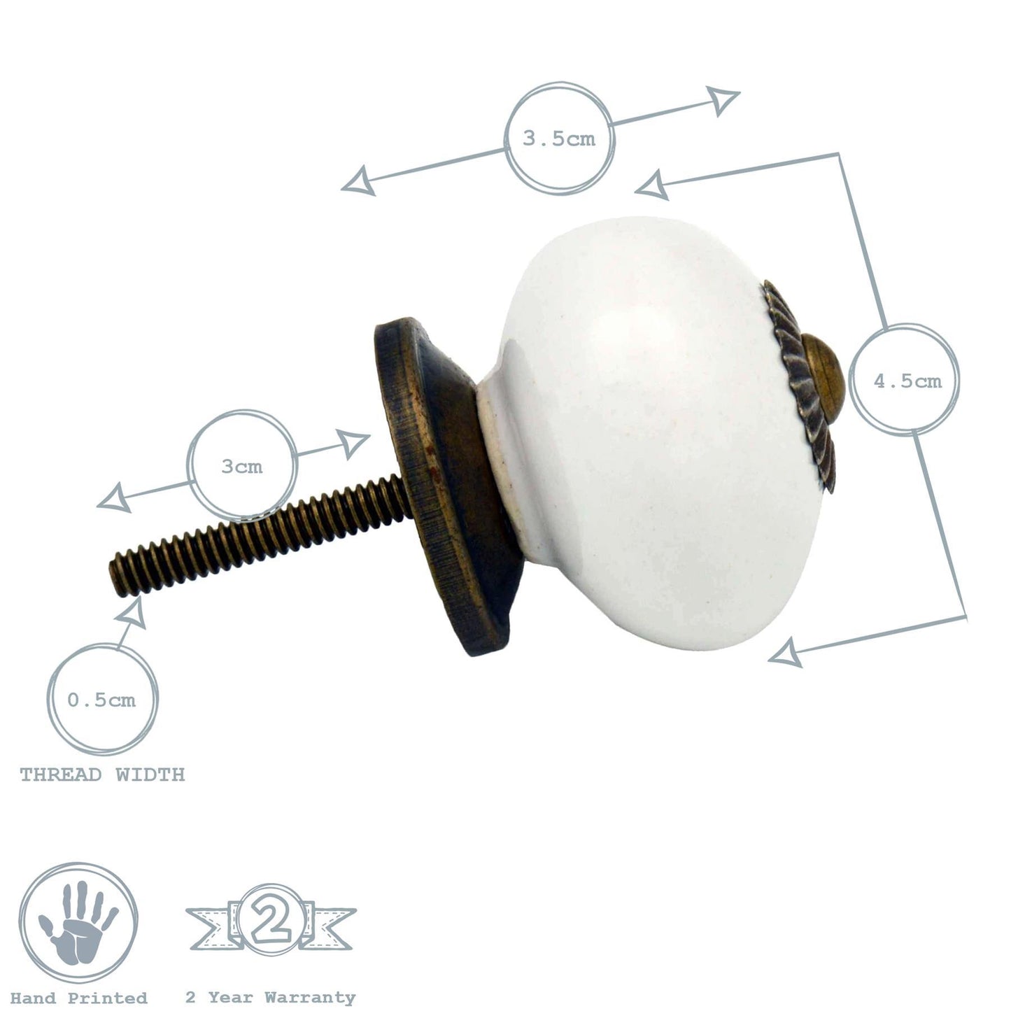 Round Ceramic Cabinet Knob