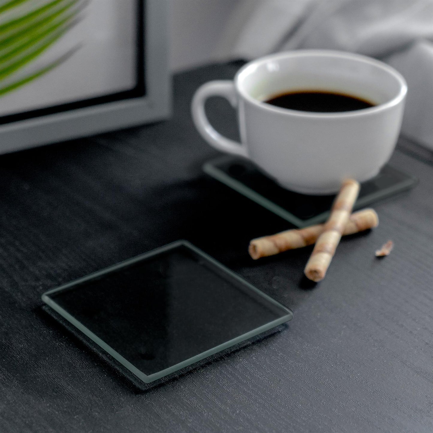 Square Glass Coasters - Pack of Six