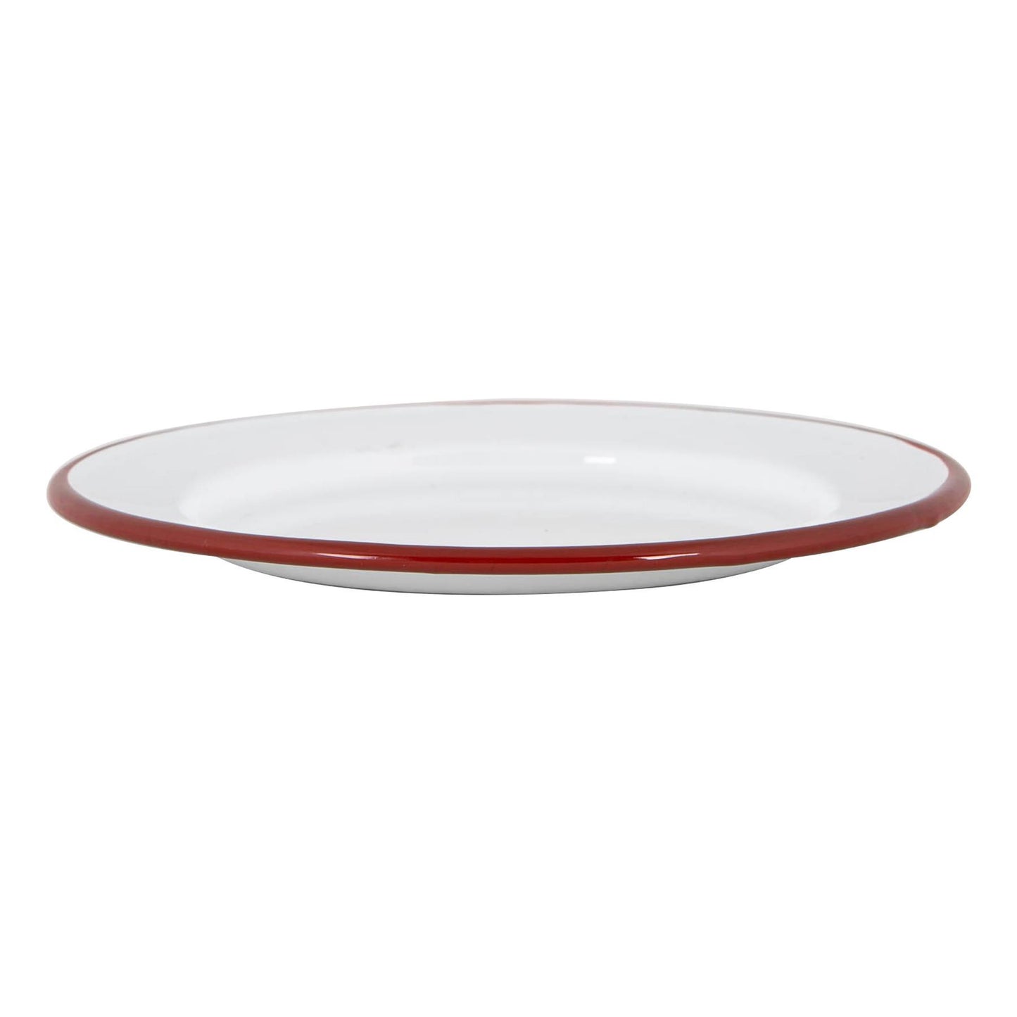 20cm White Enamel Side Plates - Pack of Six
