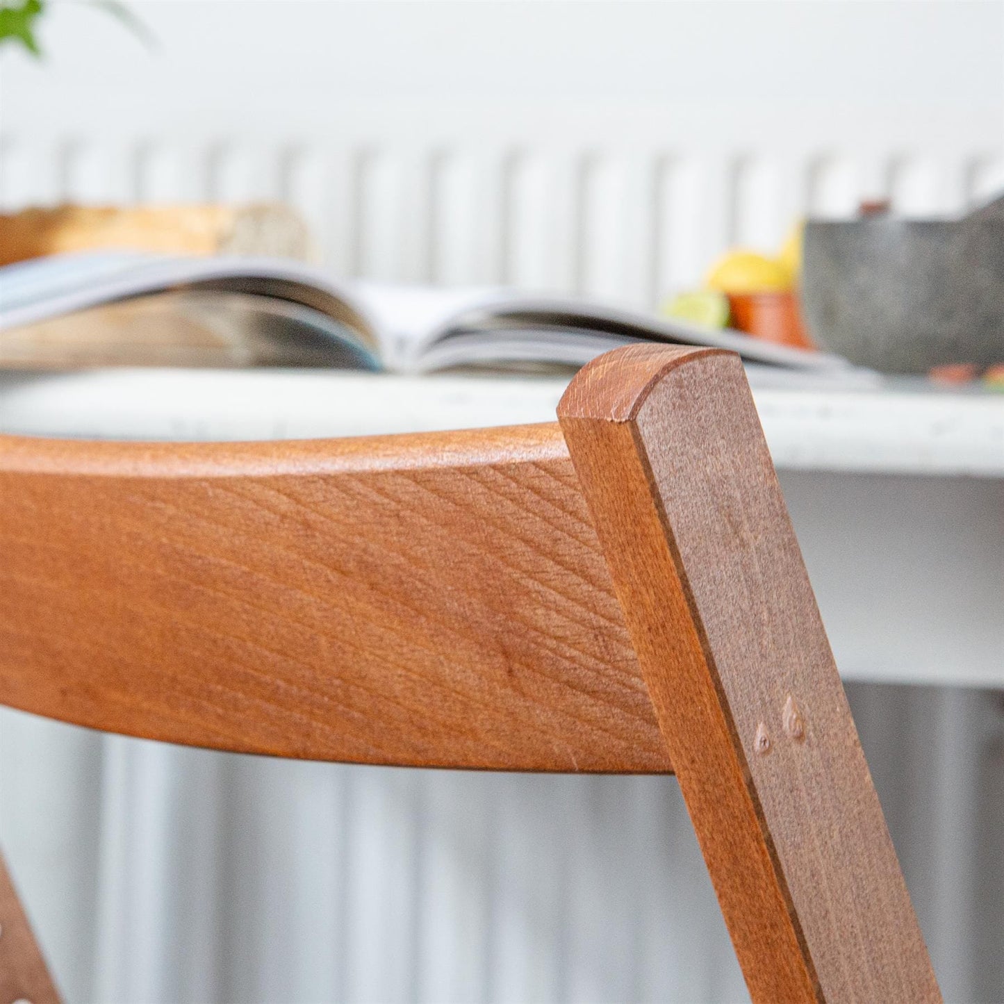 Brown Beech Wood Folding Chair