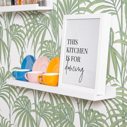 57cm White Floating Picture Ledge Shelves - Pack of Three