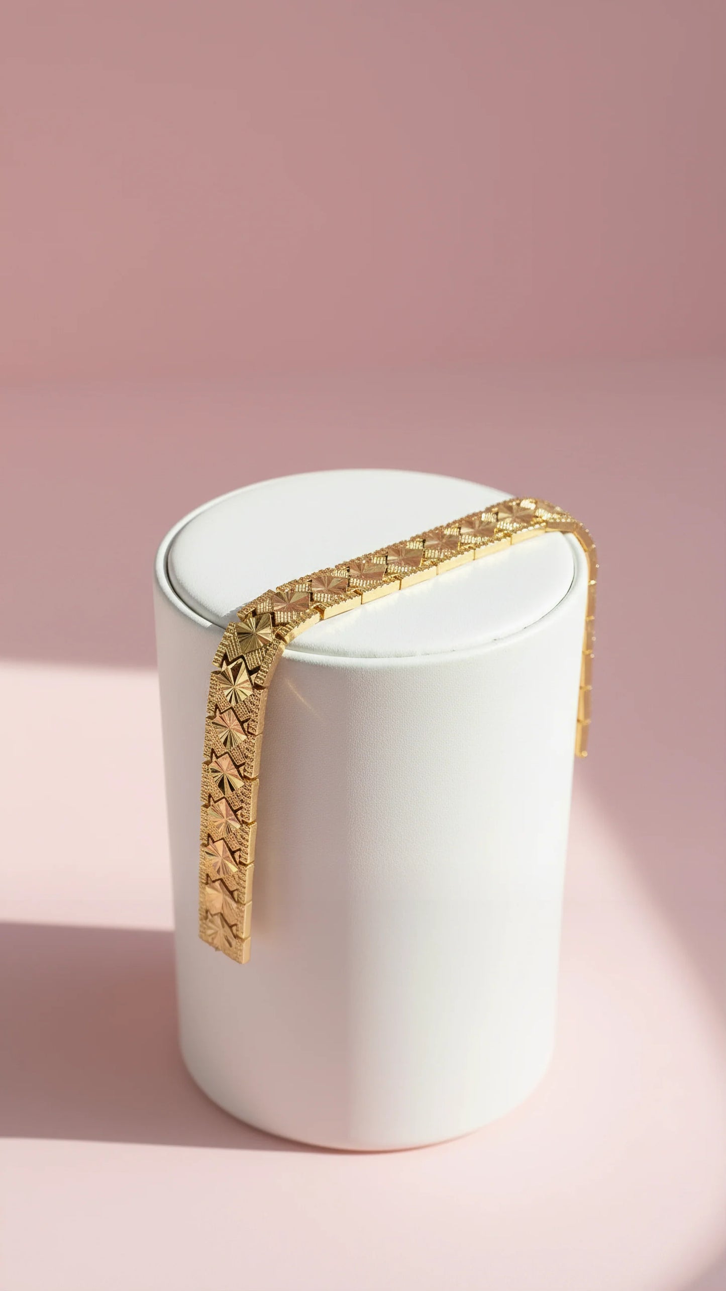 24k Gold Plated Square Link Bracelet