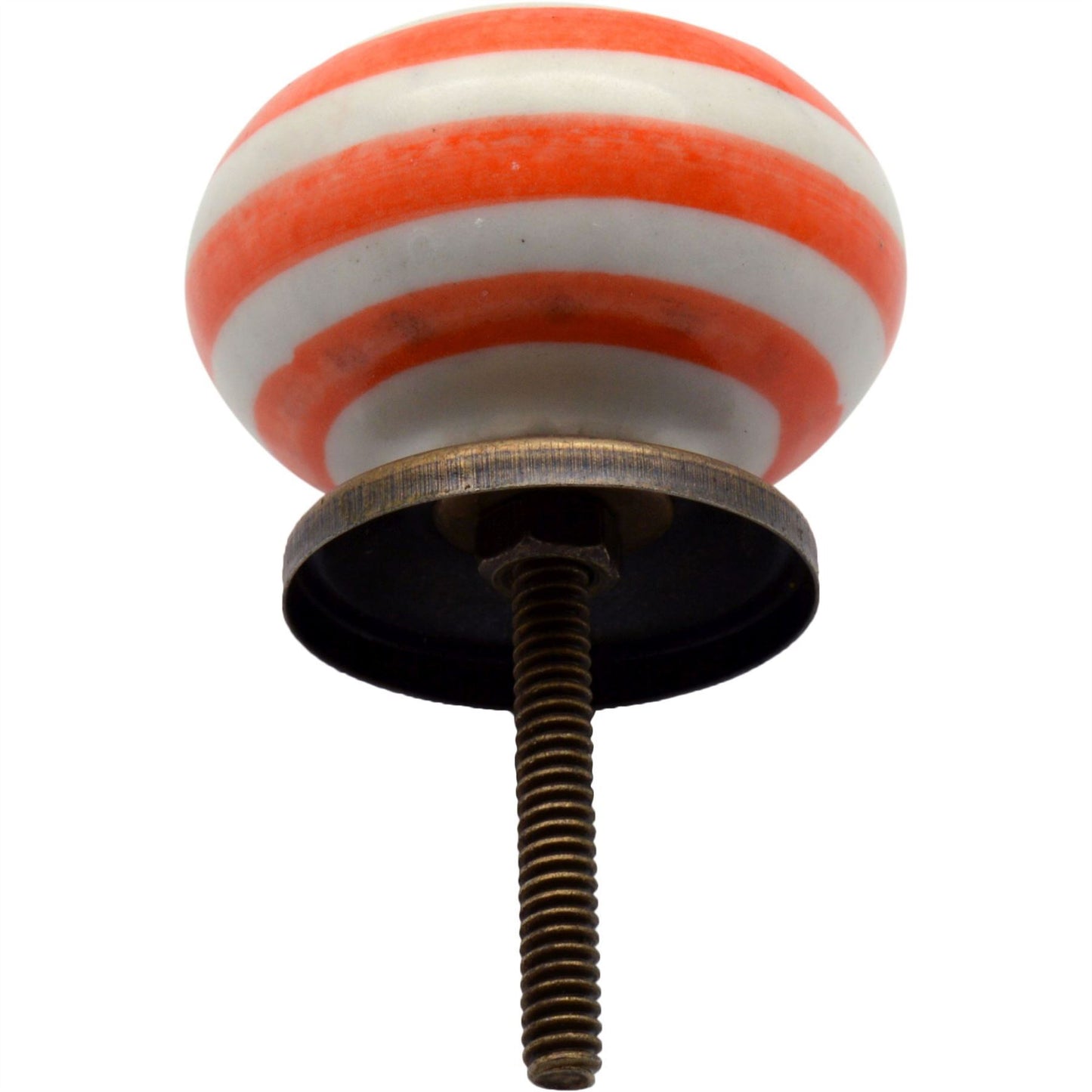 Round Stripe Ceramic Cabinet Knob